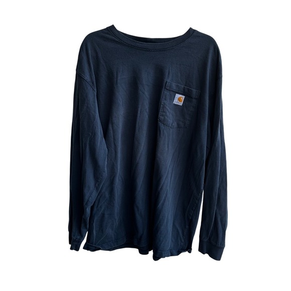 Carhartt Other - Carhartt Loose Fit Long Sleeve Pocket T Shirt Mens XL Dark Blue